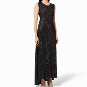 NEW Norma Kamali Swing Black Sequin Dress
